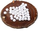 LPBeads 100PCS 8mm Natural White Alabaster Gemstone Round Loose Beads for Jewelry Making with Crystal Stretch Cord