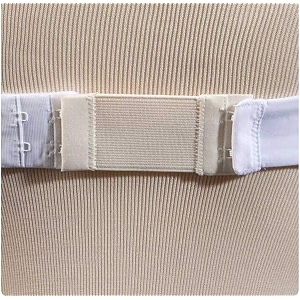 lpx bra hook extender-2 hook - 3 rows with extra elastic save your bra increase beigewhite pack of 2
