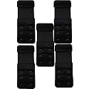LPX� Bra Hook Extender-2 Hook - 3 Rows (with Extra Elastic) Save Your Bra Increase (Black (Pack of 5))