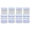 LPX� Bra Hook Extender-2 Hook - 3 Rows (with Extra Elastic) Save Your Bra Increase (White (Pack of 4))