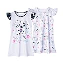 LQSZ Girls Nightgowns Soft Toddler Princess Pajamas Dress for Kids 2pcs