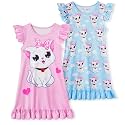 LQSZ Girls Nightgowns Soft Toddler Princess Pajamas Dress for Kids 2pcs