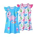LQSZ Girls Nightgowns Soft Toddler Princess Pajamas Dress for Kids 2pcs