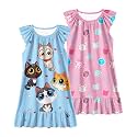 LQSZ Girls Nightgowns Soft Toddler Princess Pajamas Dress for Kids 2pcs