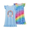 LQSZ Girls Nightgowns Soft Toddler Princess Pajamas Dress for Kids 2pcs