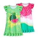 LQSZ Girls Nightgowns Soft Toddler Princess Pajamas Dress for Kids 2pcs