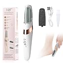 LQT® Electric Foot File – Rechargeable Callus Remover for Hard, Cracked Skin – At-Home Pedicure Kit for Smooth Feet (Men & Women) (White)