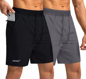 Lripsome Solid Men Black Grey Regular Shorts