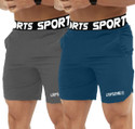 Lripsome Solid Men Grey Blue Sports Shorts