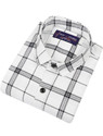 LRK Men Checkered Casual White Shirt