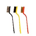 Cleaning Tool Kit Wire Brushes with Brass/Nylon/Stainless Steel Bristles (Set of 3)