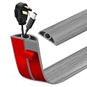 LSGCQ Floor Cord Cover Self Adhesive Cord Hider Floor Cable Management