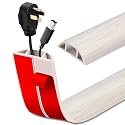 LSGCQ Floor Cord Cover Self Adhesive Cord Hider Floor Cable Management