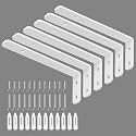 LSK 6PCS L Bracket, L 5"×H 2" Shelf Support Bracket, Max Load :42lb, White