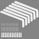 LSK 6PCS L Bracket, L 6"×H 2" Shelf Support Bracket, Max Load :42lb, White
