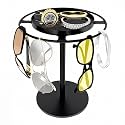 LSK Metal Sunglasses Organizer, Glasses Holder Stand with Storage Tray