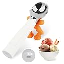 LT LAUDTEC Heated Ice Cream Scoop, Rechargeable Electric Warming Scooper, Heats to 158F for Hard Ice Cream, IP67 Waterproof, Easy for Seniors &amp; Kids (White)