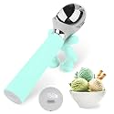 LT LAUDTEC Heated Ice Cream Scoop, Rechargeable Electric Warming Scooper, LED Display, Heats to 158F, IP67 Waterproof, Easy for Seniors & Kids (Blue)