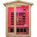 LTCCDSS Full Spectrum Outdoor Sauna 2 Person, Far Infrared Fir Wood Infrared Low EMF Sauna Room for Home, Withstand Outdoor Temp -5℉-104℉| Chromotherapys-Bluetooth Speakers