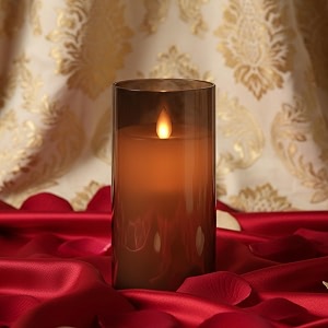 LTETTES Flameless LED Candle with Grey Acrylic