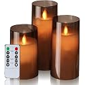 LTETTES Flameless LED Electric Candles with Acrylic
