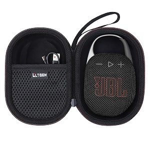 ltgem case compatible with jbl clip 45 ultra portable waterproof dustproof bluetooth speaker black