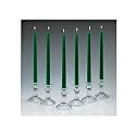 Taper Candle LTYNE Candle Spell Candle Wax Candle Long Candle (Pack of 6 ) (Green)