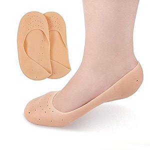 anti crack full length silicone foot protector moisturizing socks for foot-care and heel cracks socks for cracked feet heel pad for heel pain anti crack heel socks multicolour