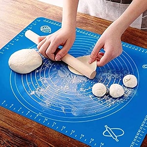 silicone baking mat roti mat silicone chapati atta kneading mat non-stick fondant rolling mat stretchable for kitchen roti chapati cake  multicolor baking mat 50  40 cm ab