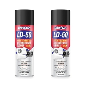 ld-50 ac foam cleaner spray for split window ac amp car ac  cleans coils vents amp ducts  removes dust mold odors amp bacteria  restores cooling amp fresh lemon air  200ml  pack of 2