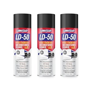 ld-50 ac foam cleaner spray for split window ac amp car ac  cleans coils vents amp ducts  removes dust mold odors amp bacteria  restores cooling amp fresh lemon air  200ml  pack of 3