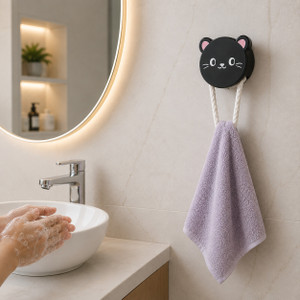 lucacci towel holder clip cute cloth hanger for kitchen bathroom black towel holder plastic