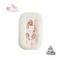 Lucakuins Baby Lounger for Infants 0-12 Months, Bionic Design Baby Lounger Soft Organic Cotton Breathable Lounger, Newborn Babies Essentials Gifts