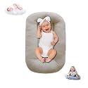 Lucakuins Baby Lounger for Infants 0-12 Months, Bionic Design Baby Lounger Soft Organic Cotton Breathable Lounger, Newborn Babies Essentials Gifts