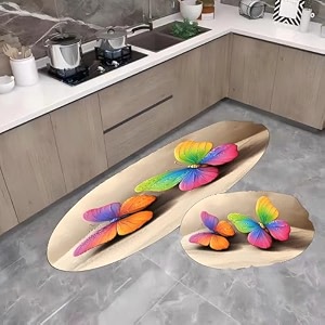 lucario kitchen mat bedroom living room decoration long bedside carpet hallway balcony floor carpet non-slip bath mat beige mat