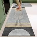 Lucario Kitchen Mat Bedroom Living Room Decoration Long Bedside Carpet Hallway Balcony Floor Carpet Non-Slip Bath Mat (Beige MAT)