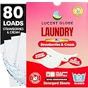 Lucent Globe Laundry Detergent Sheets (80 Pack - Strawberries &amp; Cream)