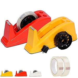 lucid premier quality 1 tape dispenser cutter with complementary 2 075 inch tape assorted colors