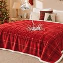 Luciphia Waterproof Blanket for Large Dog, Reversible Sherpa Couch Cover