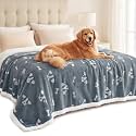 Luciphia Waterproof Dog Blanket Reversible Sherpa Fleece