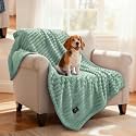 Luciphia Waterproof Dog Blanket, Washable Reversible Flannel Pet Throw