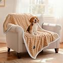 Luciphia Waterproof Dog Blanket, Washable Reversible Flannel Pet Throw