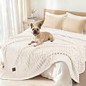 Luciphia Waterproof Dog Blanket, Washable Reversible Flannel Pet Throw