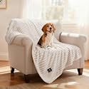 Luciphia Waterproof Dog Blanket, Washable Reversible Flannel Pet Throw