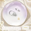 LUCKINEE Ceramic Jewelry Tray Round Ring Dish Trinket Dish Gifts for Women