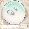 LUCKINEE Ceramic Jewelry Tray Round Ring Dish Trinket Dish Gifts for Women