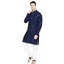 Lucknow Chikan Men39s White Pure Cotton Kurta