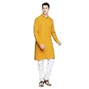 Lucknow Chikan Men39s White Pure Cotton Kurta