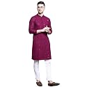 Lucknow Chikan Men39s White Pure Cotton Kurta