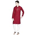 Lucknow Chikan Men39s White Pure Cotton Kurta